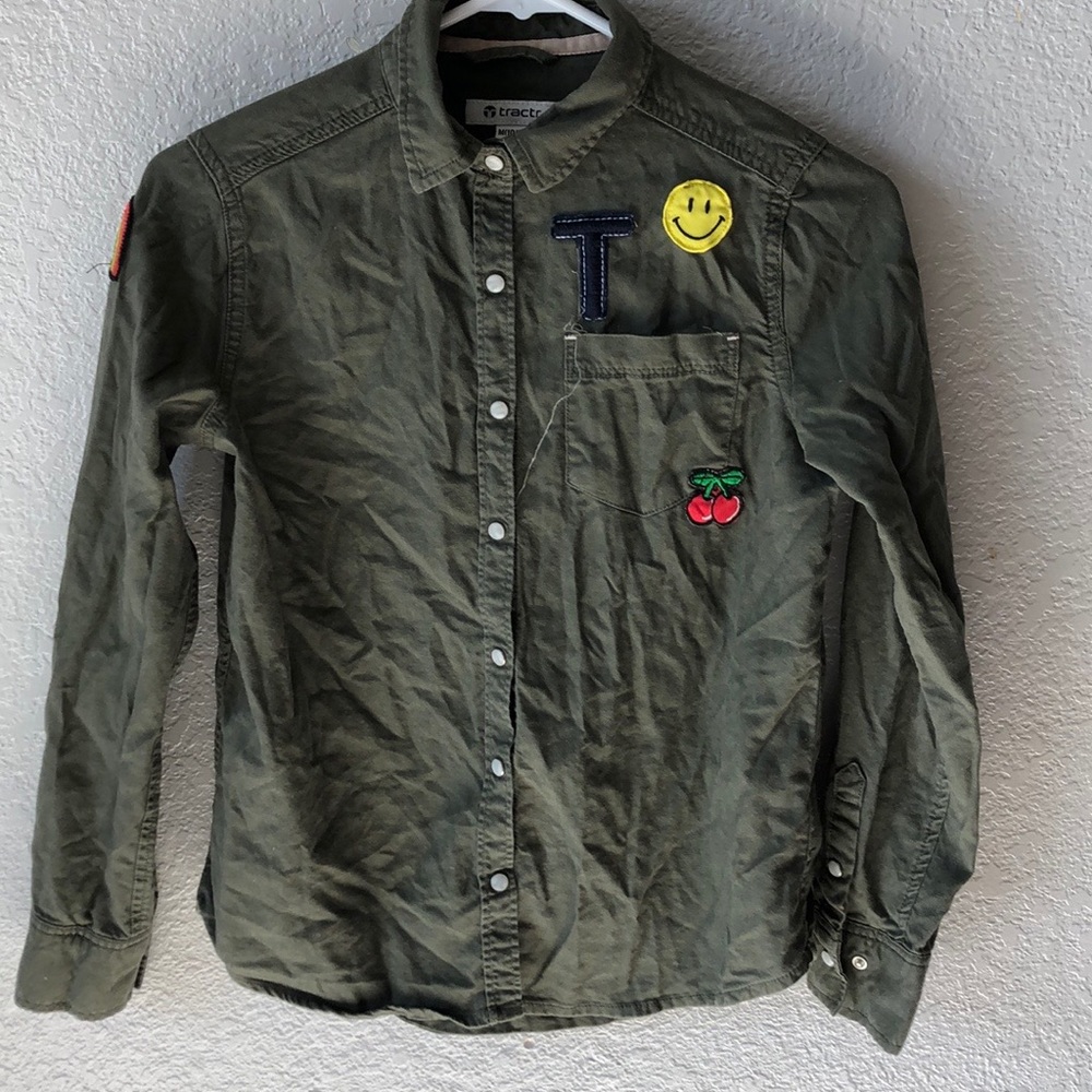 Army Green Button Up Blazer